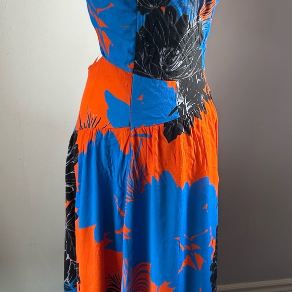 Anthropologie Tracy Reese Floral One-Shoulder Cut-Out Midi Dress - Large - Picture 4 of 4